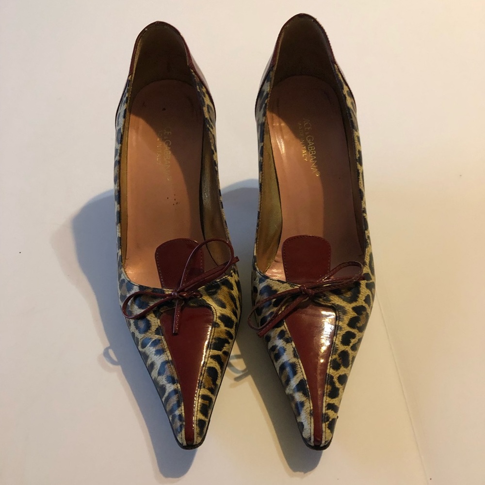 Dolce and Gabbana leopard stilettos